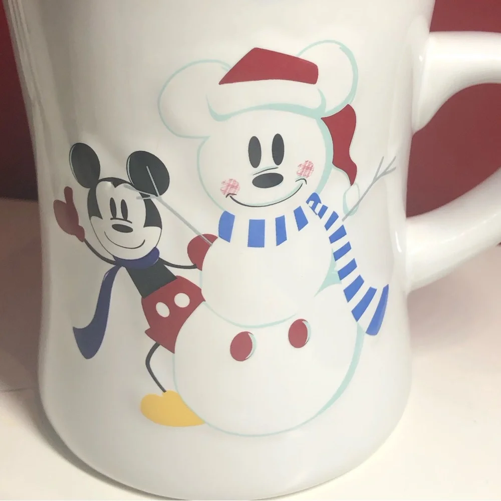 Disney Mickey Mouse & Snowman Winter Snowflakes Mug - Picture 2 of 5